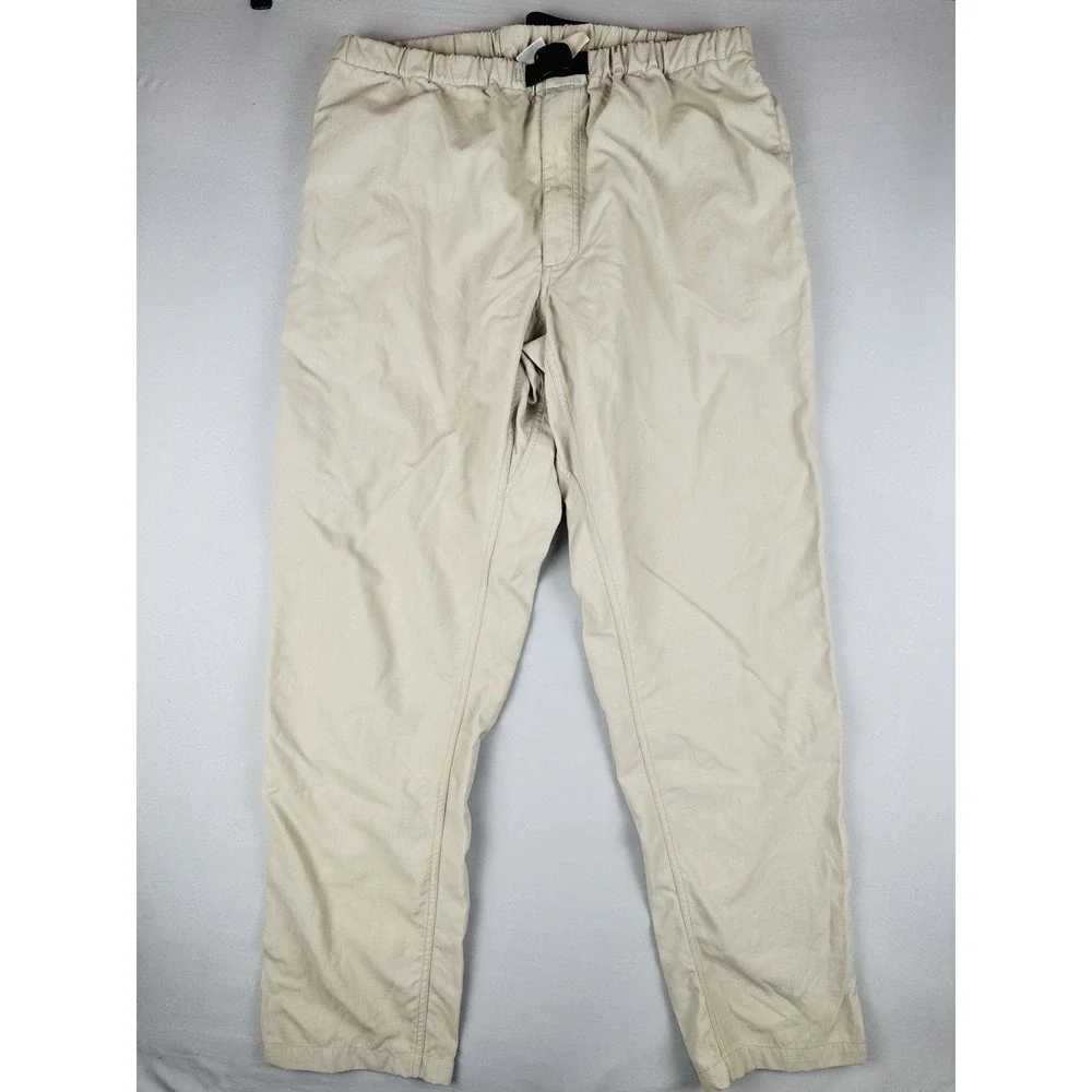 Vintage 90s The North Face Canvas Hiking Pants Beige Elastic Waist Men's XL